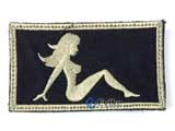 Matrix Lady Embroidery Hook and Loop Patch (Color: Tan)