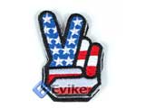 Evike.com US Flag / Peace Embroidery Hook and Loop Patch.