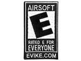 Official Licensed Evike.com Airsoft Rated E For Everyone Hook and Loop Patch