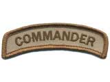 Matrix Tab IFF Hook and Loop Patch (Title: Commander / Tan)