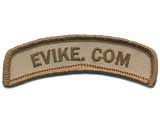 Official Licensed Evike.com Tab Hook Backed Morale Patch (Tan)