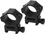 AIM 25mm 1 Tactical Scope Ring Set w/ QD Knobs (Weaver Base / Low Profile / Set of 2)