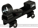 AIM Sports 1x25 Real Steel Illum. Quick AIM Red & Green Dot Sight Scope (Weaver & Dove Tail Mount)