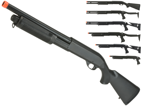 CYMA Standard M870 3-Round Burst Multi-Shot Shell Loading Airsoft Shotgun (Model: Full Stock)