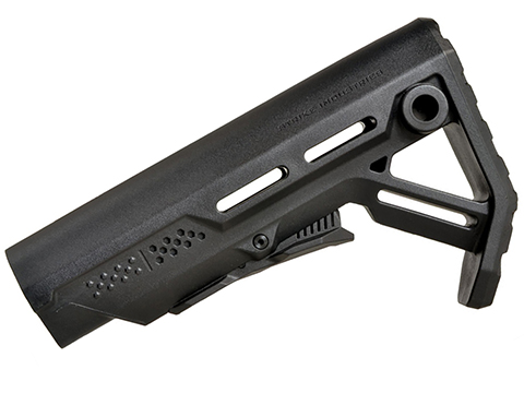 6mmProShop x Strike Industries Licensed MOD1 Adjustable Stock for M4 Airsoft Rifles by EMG (Color: Black w/ Black QD)