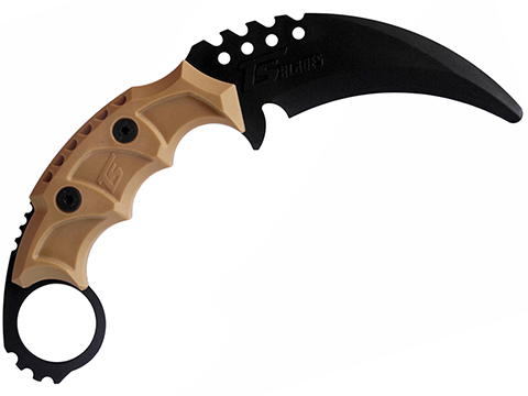 TS Blades TS-Black Hornet G3 Dummy PVC Karambit Knife for Training (Color: Sand)