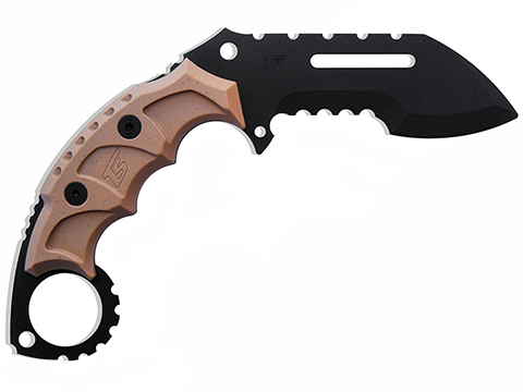 TS Blades TS-Chacal Dummy PVC Karambit Knife for Training (Color: Sand)