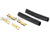 Pro-Arms Gold Plated Motor Connectors Set for Airsoft AEG w/ Shrink Tubing