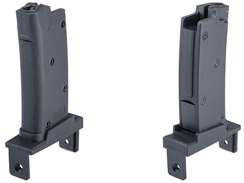 Angel Custom Magazine Adapter for Firestorm / Thunderstorm Airsoft AEG Drum Magazines (Model: Elite Force MP7A1 / Black)