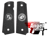 Angel Custom CNC Machined Tac-Glove Universal Grips for 1911 Series Pistols (Color: Black / Capricorn)