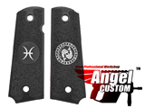 Angel Custom CNC Machined Tac-Glove Universal Grips for 1911 Series Pistols (Color: Black / Pisces)