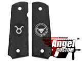 Angel Custom CNC Machined Tac-Glove Universal Grips for 1911 Series Pistols (Color: Black / Taurus)