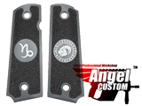 Angel Custom CNC Machined Tac-Glove Universal Grips for 1911 Series Pistols (Color: Dark Grey / Capricorn)