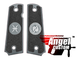 Angel Custom CNC Machined Tac-Glove Universal Grips for 1911 Series Pistols (Color: Dark Grey / Pisces)