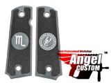 Angel Custom CNC Machined Tac-Glove Universal Grips for 1911 Series Pistols (Color: Dark Grey / Scorpio)