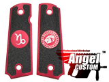 Angel Custom CNC Machined Tac-Glove Zodiac Grips for 1911 Series Airsoft Pistols - Red (Sign: Capricorn)