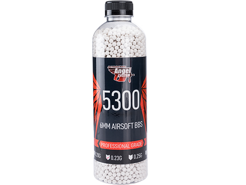Angel Custom 5300 Rounds Professional Grade 6mm Airsoft BBs (Weight: 0.25g)