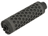 Angel Custom HIVE Airsoft Suppressor Barrel Extension (Model: Power UP 130mm / 14mm Neg. / Black)