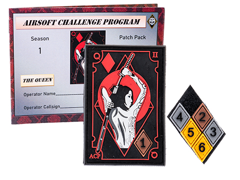 Airsoft Challenge Program Season 1 Patch Pack (Model: The Queen of Diamonds Assassin)