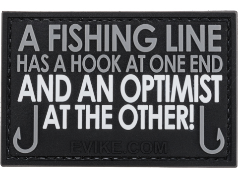 Evike.com A Fishing Line Has A Hook At One End... PVC  Morale Patch (Color: Gray)