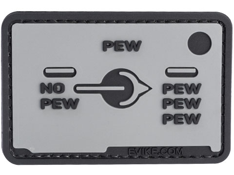 Pew Pew Pew Selector Switch  3 x 2 PVC Morale Patch (Color: Black)