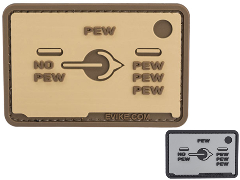 Pew Pew Pew Selector Switch  3 x 2 PVC Morale Patch 