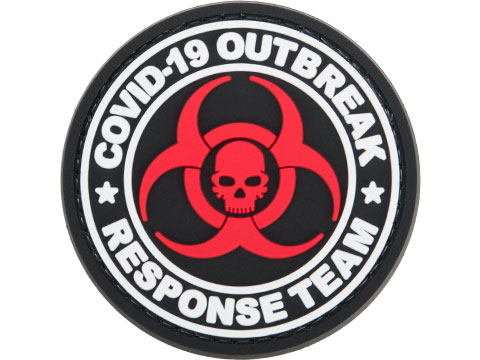 Evike.com COVID-19 Awareness PVC Morale Patches (Style: Outbreak Response Team / White)