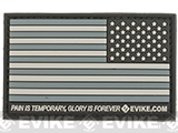 Evike.com US Flag PVC Hook and Loop Patch (Color: SWAT / Reverse)