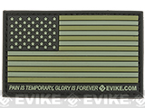 Evike.com US Flag PVC Hook and Loop Patch (Color: OD Green / Regular)