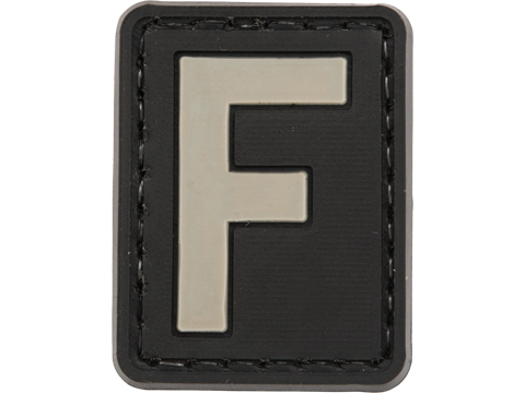 Evike.com PVC Hook and Loop Letters & Numbers Patch Black/Grey (Letter: F)