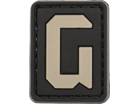 Evike.com PVC Hook and Loop Letters & Numbers Patch Black/Grey (Letter: G)