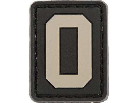 Evike.com PVC Hook and Loop Letters & Numbers Patch Black/Grey (Letter: O)