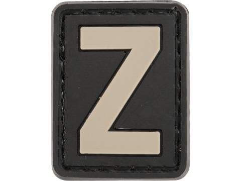 Evike.com PVC Hook and Loop Letters & Numbers Patch Black/Grey (Letter: Z)