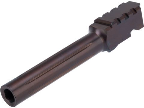 6mmProShop Custom Outer Barrel for Elite Force / UMAREX GLOCK 17 Airsoft Gas Blowback Pistols (Type: Type B / Heat Treat)