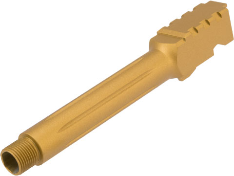 6mmProShop Custom Tactical Outer Barrel for Elite Force / UMAREX GLOCK 17 Airsoft Gas Blowback Pistols (Type: Type B / Titanium Nitride)