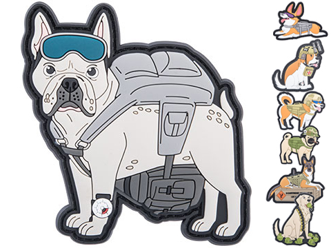 Patch Fiend Tactical Dog Series PVC Morale Patch (Design: Frenchie Paratrooper French Bulldog)