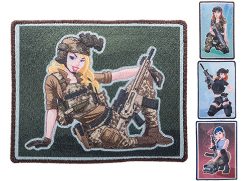 Patch Fiend Modern Pinup Girl Series Embroidered Morale Patch 