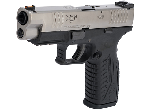 Springfield Armory Licensed XDM .177 Cal CO2 Blowback Air Pistol (Model: 4.5 Duty / 2-Tone Silver-Black)
