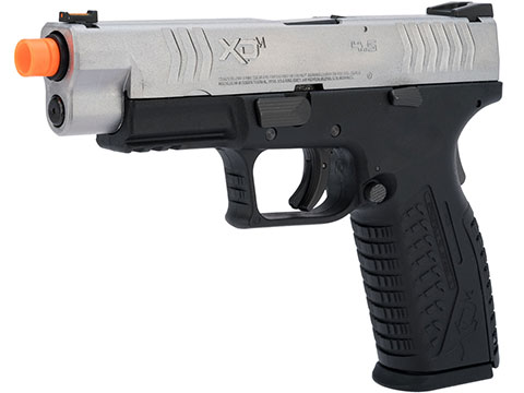 Springfield Armory Licensed XDM Gas Blowback Airsoft Training Pistol (Model: 4.5 Duty / 2-Tone Silver-Black)