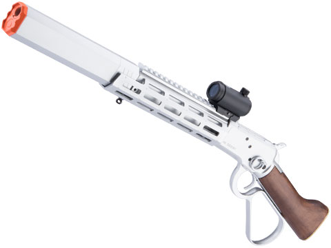 A&K M1873R M-LOK Lever Action Airsoft Gas Rifle (Model: Medium / Silver)