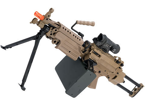 A&K / Cybergun FN Licensed M249 MINIMI SAW Machine Gun w/ Metal Receiver (Model: MK II Para / Dark Earth)