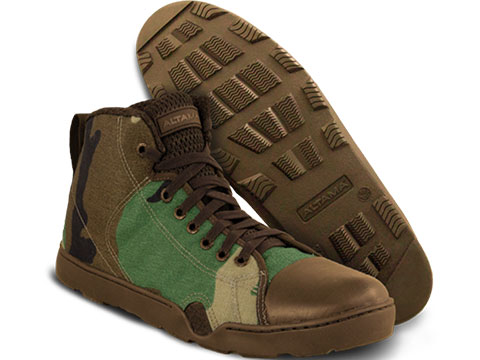 Altama OTB Maritime Mid-Length Assault Boots - Camo-Print (Color: Woodland / 8)