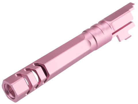 EDGE Custom CNC HEXA Outer Aluminum Barrel for Tokyo Marui 1911 / Hi-CAPA Gas Blowback Airsoft Pistols (Color: Pink)