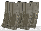 ARES Amoeba 140rd High Grade Mid-Cap Magazine for M4/M16 Series Airsoft AEG Rifles (Color: Dark Earth/Set of 5)