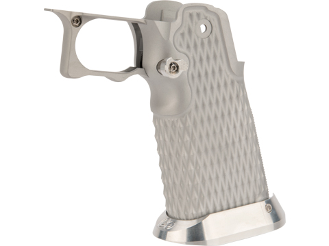 Airsoft Masterpiece Aluminum Grip Type 9 for Tokyo Marui Hi-Capa Airsoft Pistols (Color: Silver)