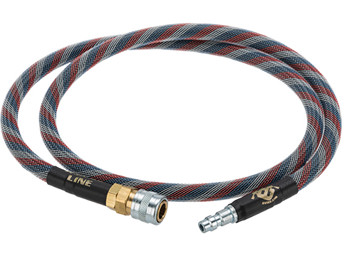 Amped Airsoft 36in. Standard Braided Hose for HPA Systems with Quick Detach Fittings (Color: Patriot)