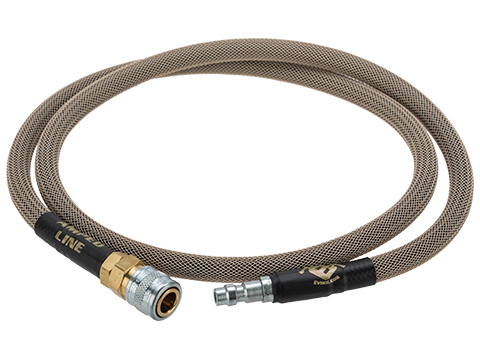 Amped Airsoft 36in. Standard Braided Hose for HPA Systems with Quick Detach Fittings (Color: Beige)