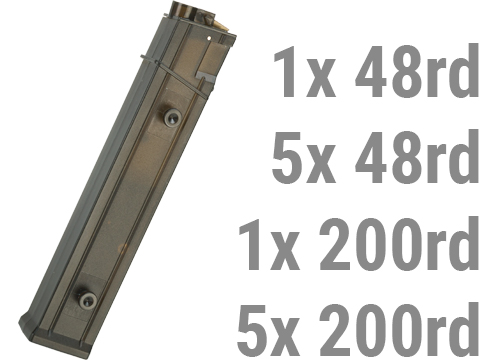 Angel Custom AP10 Straight Style Magazine for MP5 Series Airsoft AEG (Type: 48rd / Single Mag)