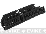 Asura Dynamics CNC Aluminum Full Length Tactical Quad Rail for AK AEG / GBB Rifles - Black