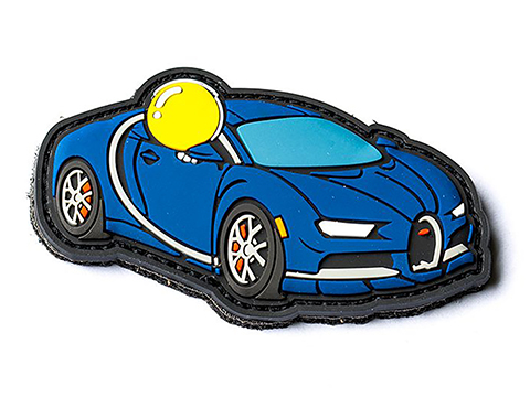 Aprilla Design PVC IFF Hook & Loop Automotive Series Patch (Model: Bugatti Blue)